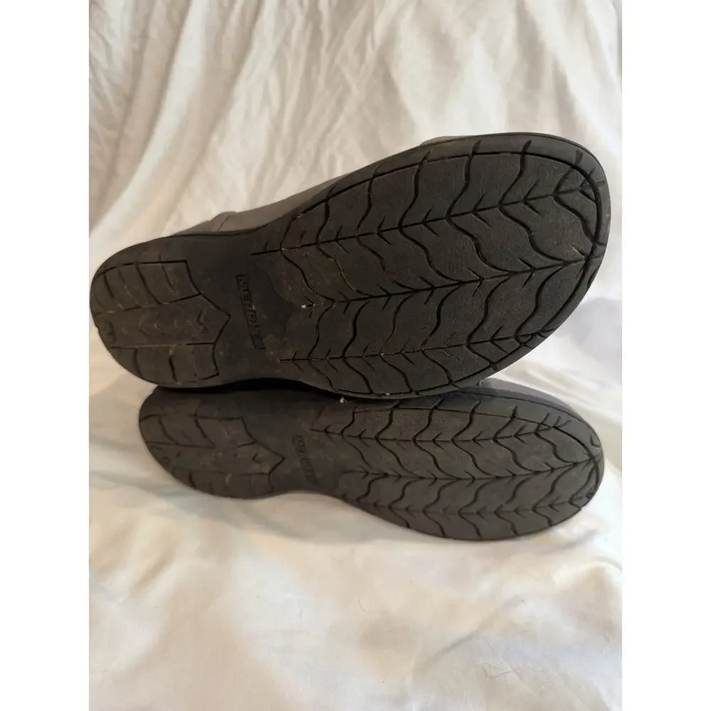 MERRELL Winter Boots Women’s 8 Encore Kassie Gray Zipper Lined Quilted Pattern